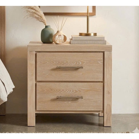 B5822 - 92 : Tủ Đầu Giường 02 Ngăn Kéo - Màu Kem Sứ Nung